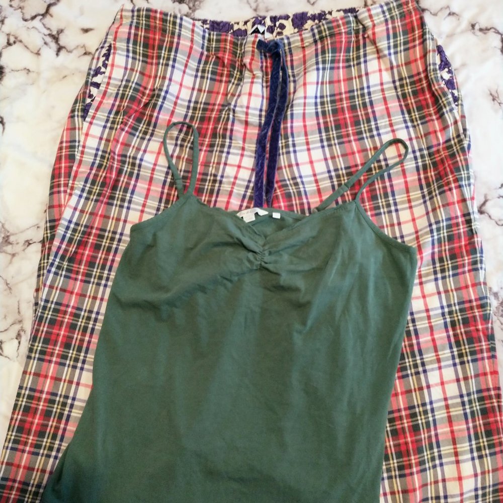 Boden plaid with green Pajama Set, size 18L